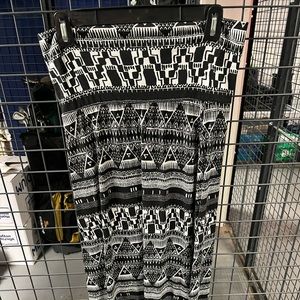 Black and white long skirt